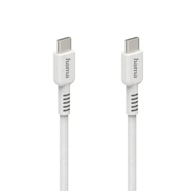 Кабел за зареждане HAMA ’Eco’ USB-C - USB-C 1 м бял