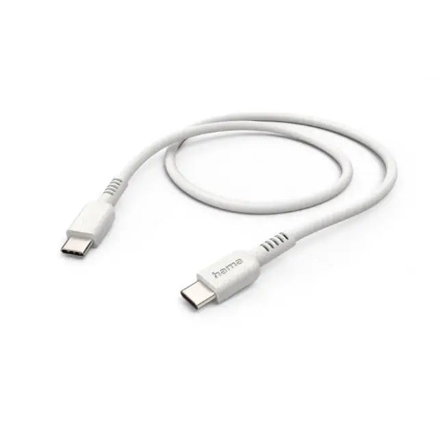 Кабел за зареждане HAMA ’Eco’ USB-C - USB-C 1 м бял