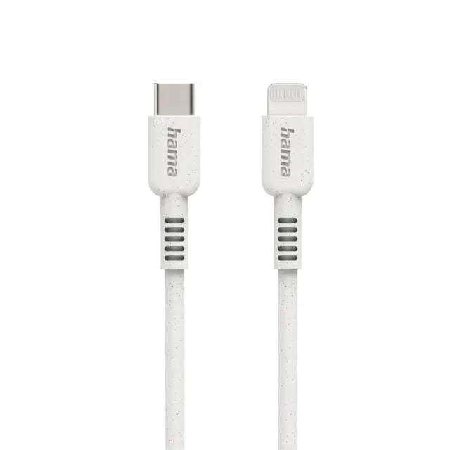 Кабел за зареждане HAMA ’Eco’ USB-C - Lightning 1 м бял