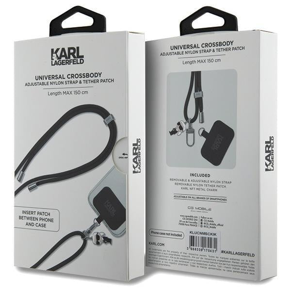 Каишка Karl Lagerfeld KLUCNMSCKIK Universal CBDY Cord черна