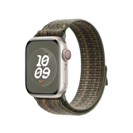 Каишка за часовник Apple 41mm Sequoia/Orange Nike Sport Loop