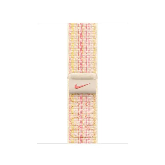 Каишка за часовник Apple 41mm Starlight/Pink Nike Sport Loop