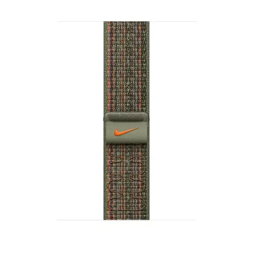 Каишка за часовник Apple 45mm Sequoia/Orange Nike Sport Loop