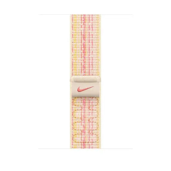 Каишка за часовник Apple 45mm Starlight/Pink Nike Sport Loop