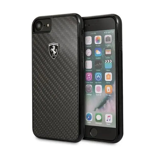 Калъф Ferrari Carbon за iPhone 7/8/SE 2 Black