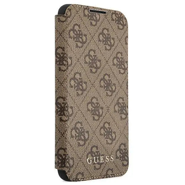 Калъф Guess 4G Metal Gold Logo за Samsung Galaxy S22 Кафяв