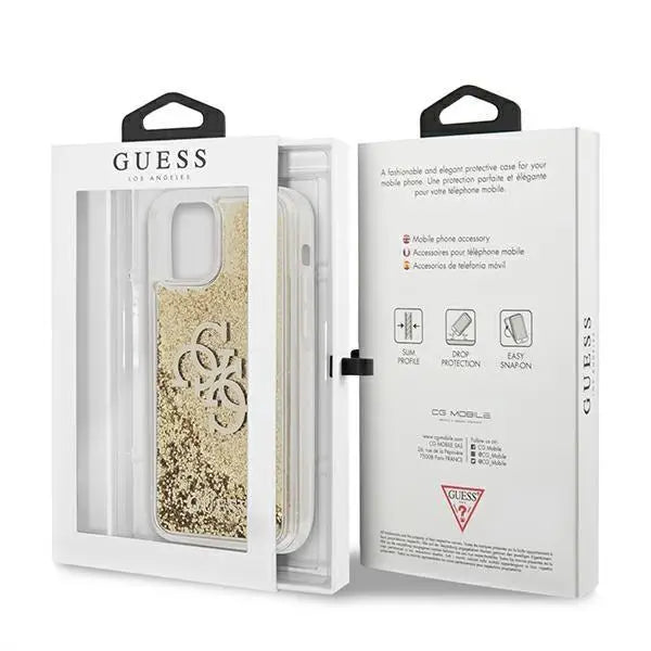 Калъф Guess Big 4G Liquid Glitter Gold за Apple