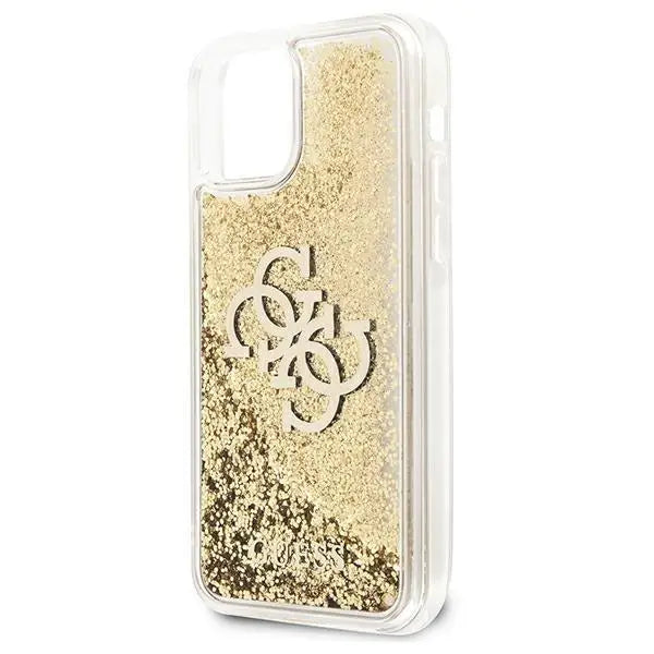 Калъф Guess Big 4G Liquid Glitter Gold за Apple