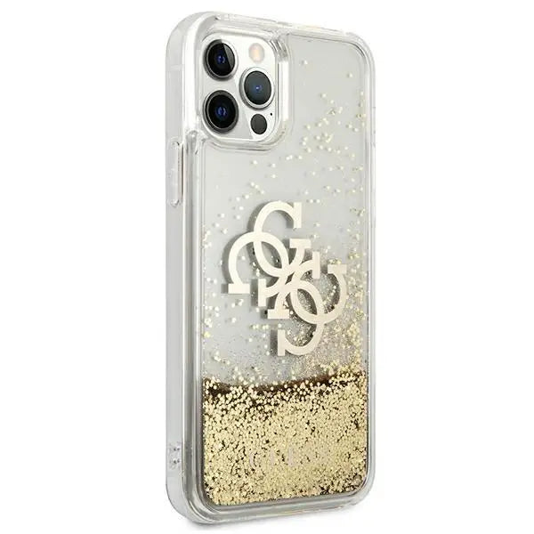 Калъф Guess Big 4G Liquid Glitter Gold за Apple