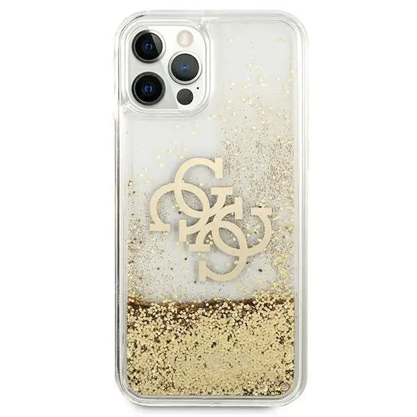 Калъф Guess Big 4G Liquid Glitter Gold за Apple