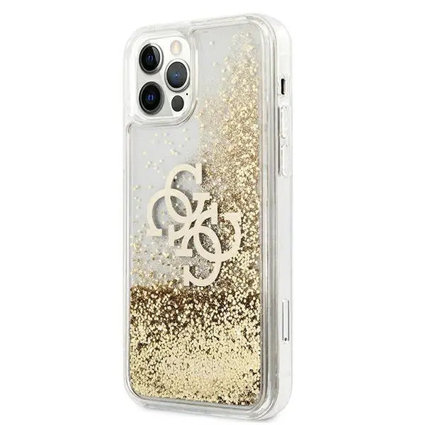 Калъф Guess Big 4G Liquid Glitter Gold за Apple