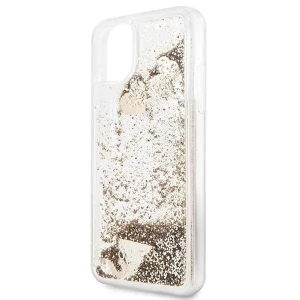 Калъф Guess Glitter Hearts за iPhone 11 Pro Max Gold