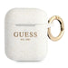 Калъф Guess GUA2SGGEH Silicone Glitter за Apple AirPods бял