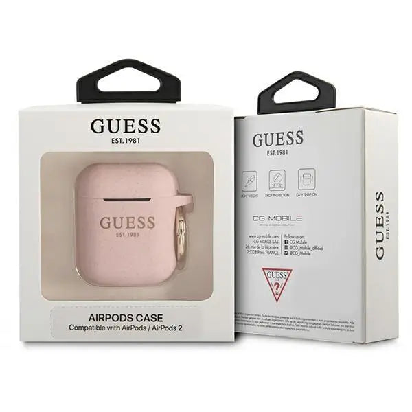 Калъф Guess GUA2SGGEP Glitter за Apple AirPods розов/силикон