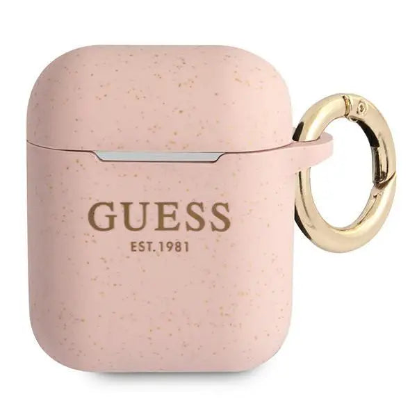 Калъф Guess GUA2SGGEP Glitter за Apple AirPods розов/силикон