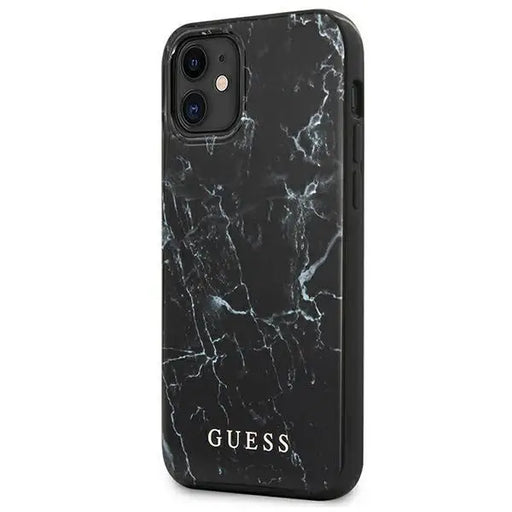 Калъф Guess GUHCP12SPCUMABK Marble за iPhone 12 Mini Черен