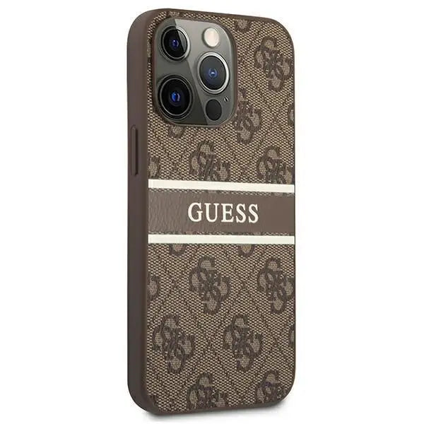 Калъф Guess GUHCP13L4GDBR за iPhone 13 Pro / 13 6.1 кафяв