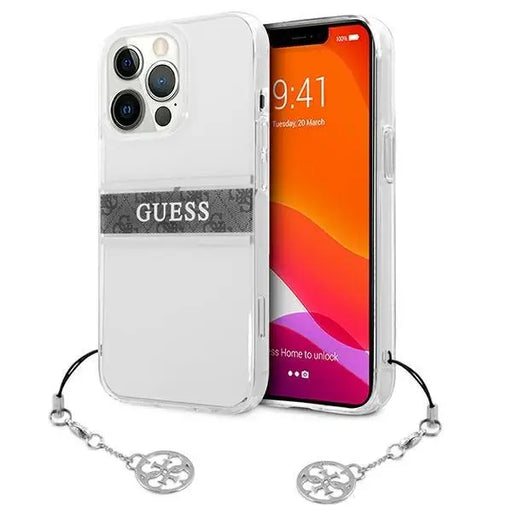 Калъф Guess GUHCP13LKB4GGR 4G сив Strap Charm