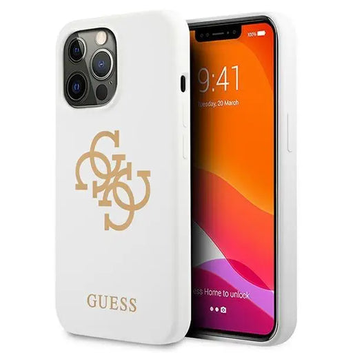 Калъф Guess GUHCP13LLS4GGWH за iPhone 13 Pro / 13 6.1’’ бял