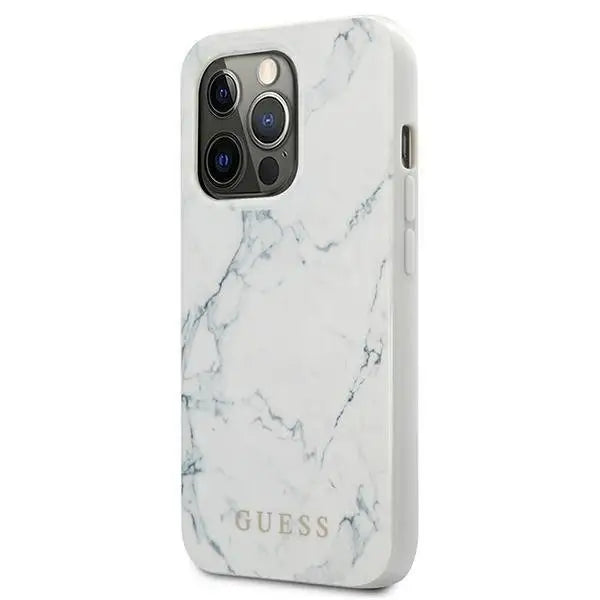 Калъф Guess GUHCP13XPCUMAWH Marble за iPhone 13 Pro Max бял