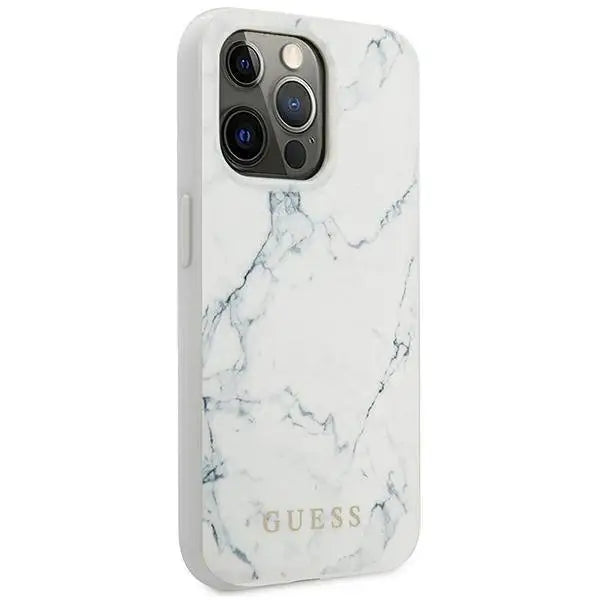 Калъф Guess GUHCP13XPCUMAWH Marble за iPhone 13 Pro Max бял