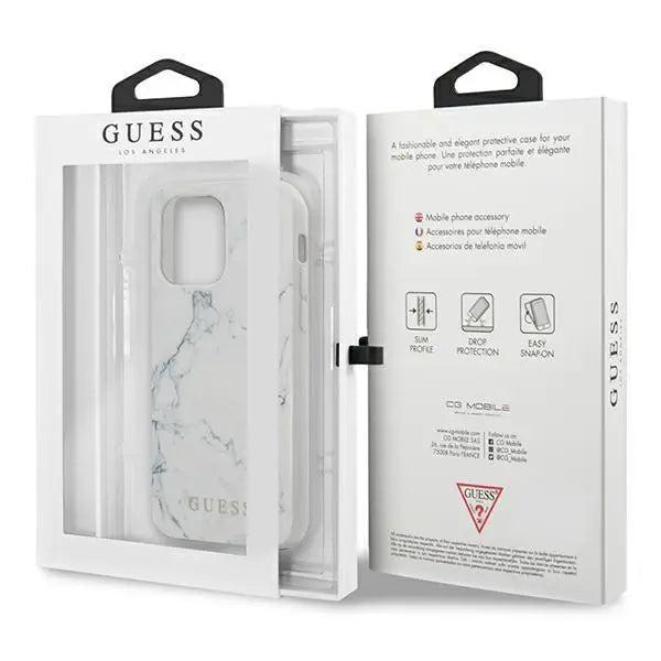 Калъф Guess GUHCP13XPCUMAWH Marble за iPhone 13 Pro Max бял