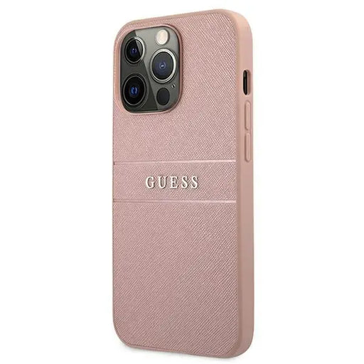 Калъф Guess PU Leather Saffiano Case за iPhone 13 Pro Розов