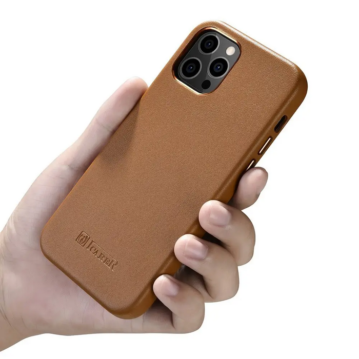 Калъф iCarer Case Leather WMI1217-BN за iPhone 12