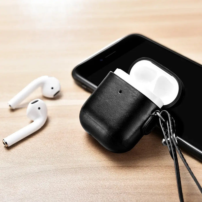 Калъф iCarer Leather Vintage IAP035-BK за AirPods 2