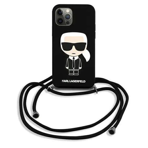 Калъф Karl Lagerfeld KLHCP12LWOSLFKBK Silicone Cord