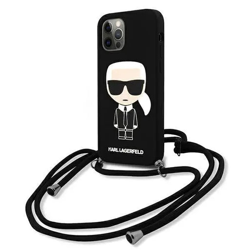 Калъф Karl Lagerfeld KLHCP12LWOSLFKBK Silicone Cord