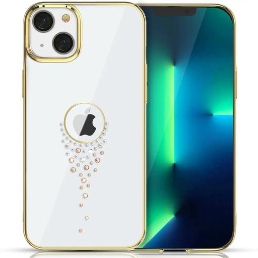 Калъф Kingxbar Moon Series Flower за iPhone 13 Златист 2