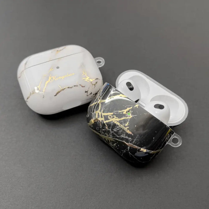 Калъф KingxbarMarble Pods за AirPods 3 бял