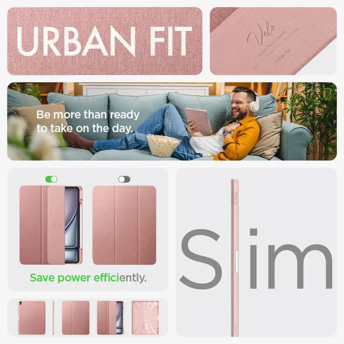 Калъф Spigen Urban Fit за iPad Air 13’ 2024 розов