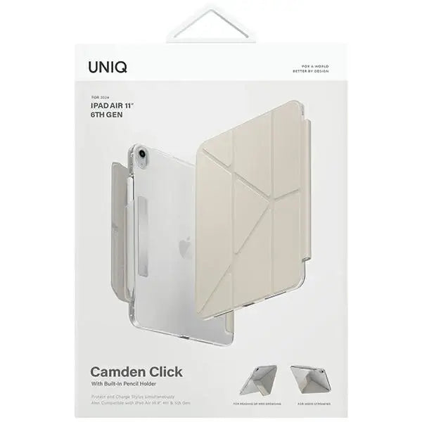 Калъф Uniq Camden Click за iPad Air 11’ 2024 бежов