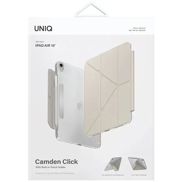 Калъф Uniq Camden Click за iPad Air 13’ 2024 бежов