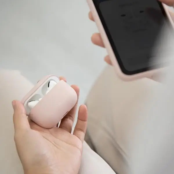 Калъф Uniq Lino Blush за Airpods Pro розов