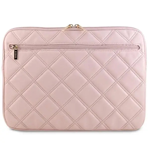 Калъф за лаптоп Guess Quilted 4G 14’ розов