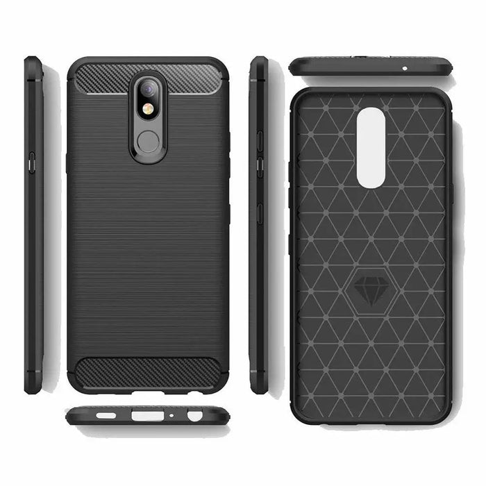 Калъф за телефон Carbon Case за LG K40 X420 черен