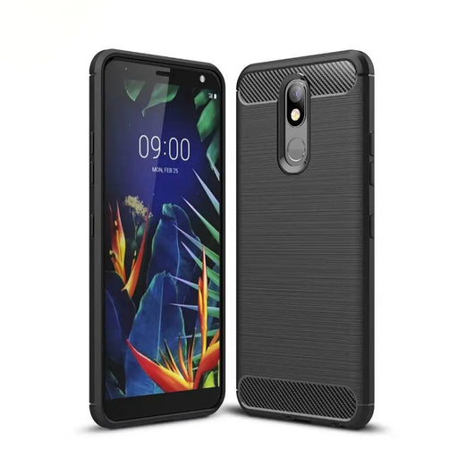 Калъф за телефон Carbon Case за LG K40 X420 черен