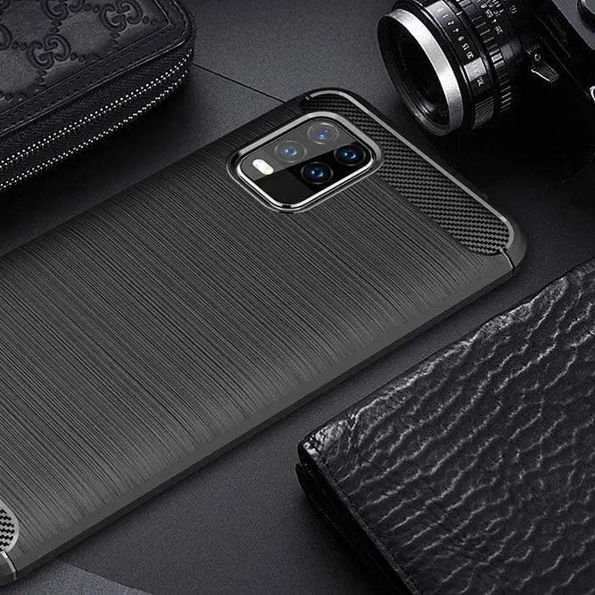 Калъф за телефон Carbon Case TPU за Xiaomi Mi 10 Lite син