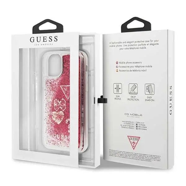 Калъф за телефон Guess Raspberry Glitter