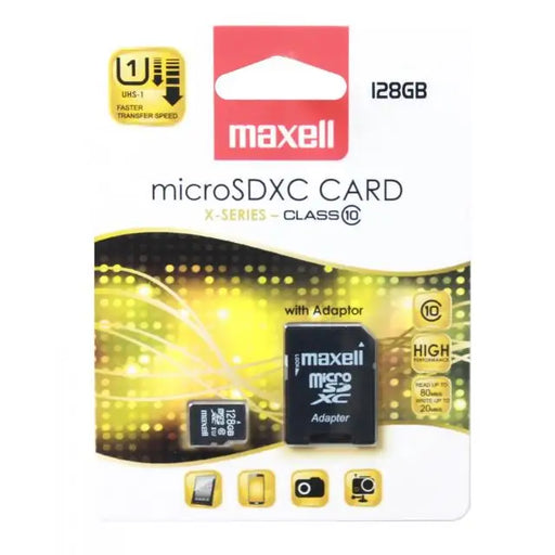 Карта памет Maxell micro SDXC 128GB Class 10 Адаптер