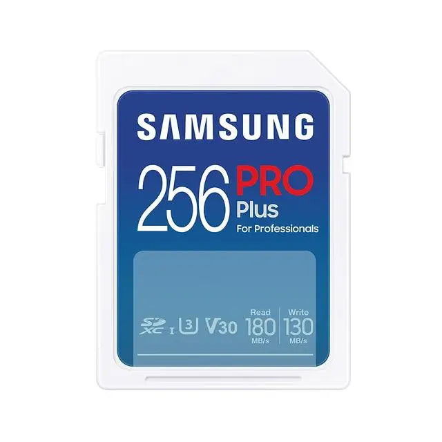 Карта памет Samsung PRO Plus SD Card 256GB USB Четец Бяла