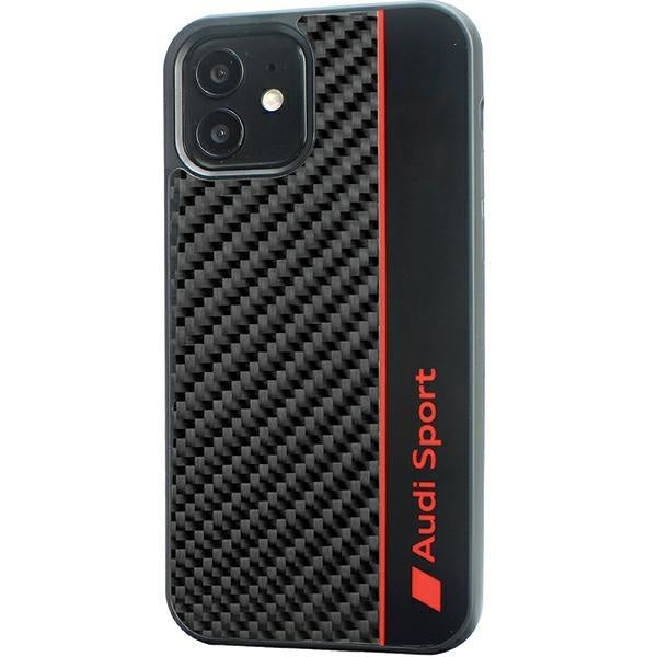 Кейс Audi Carbon Fiber Stripe за iPhone 11 / Xr 6.1 черен /