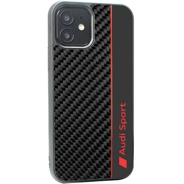 Кейс Audi Carbon Fiber Stripe за iPhone 11 / Xr 6.1 черен /