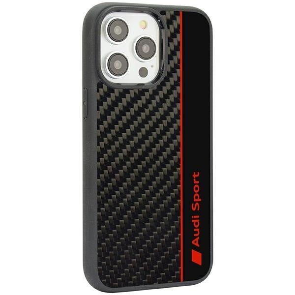 Кейс Audi Carbon Fiber Stripe за iPhone 14 Pro Max 6.7 черен