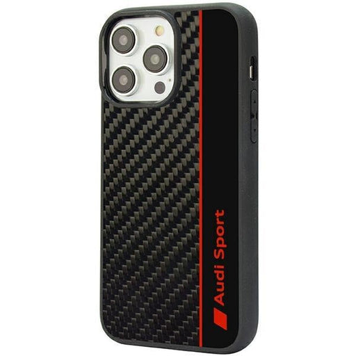 Кейс Audi Carbon Fiber Stripe за iPhone 14 Pro Max 6.7 черен