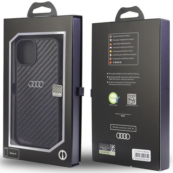 Кейс Audi Carbon Fiber за iPhone 12/12 Pro 6.1 черен / черен