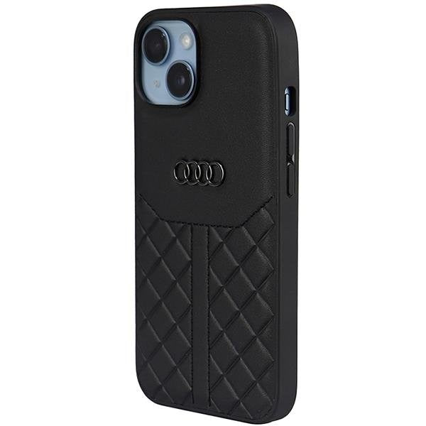 Кейс Audi Genuine Leather за iPhone 14 6.1 черен / черен